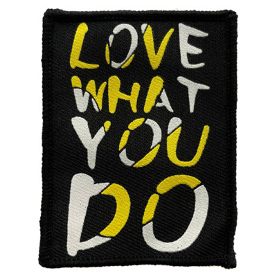 Нашивка Love what you do желтый 7*5,5см (0)