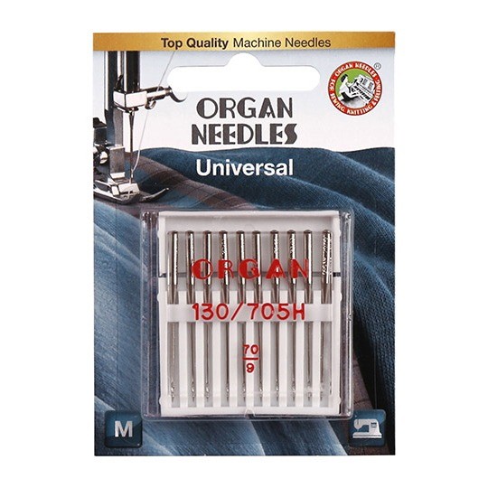 Иглы для БШМ ORGAN BL 130/705H Универсальные №70 (уп.10шт)0