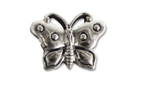 пуговицы бабочка 18мм цв.серебро (49102) (уп.72 шт) бс | Распродажа! Успей купить!